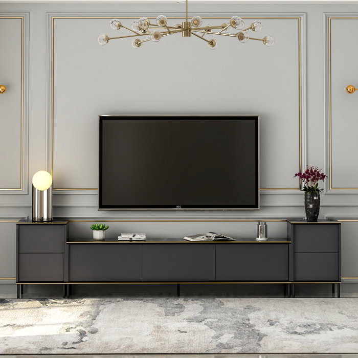 Hanah Home Mueble de TV Antracita Hanah Home Mueble de TV Antracita